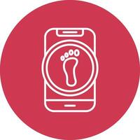 Step Detector App Style Badge vector
