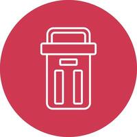 Trash Can Smooth Gradient Icon vector