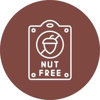 Nut free Lined Visual Concept vector