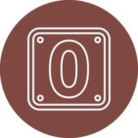 Number Zero Mobile App Graphic vector