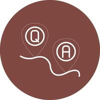 Route Smooth Gradient Icon vector