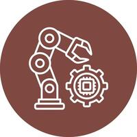 Robotic Arm Mobile App Graphic vector