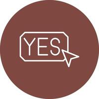 Yes Business Interface Asset vector