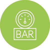 Bar Interactive Icon Badge vector