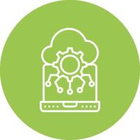 Edge Computing Vibrant UI Element vector