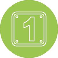 Number 1 Creative Interface Art vector