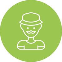 Man Modular UI Graphic vector