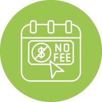 No Fee Minimal Concept Visual vector