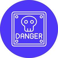 Danger 3D Line Art Piece vector