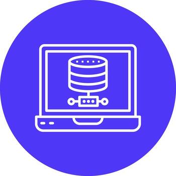 base de datos vibrante ui elemento vector