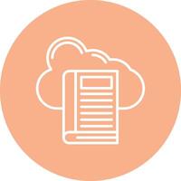 Cloud Library App Style Badge vector