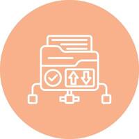 File Transfer Protocol Modern Tech Icon vector