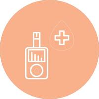 Glucose Meter Simple Line Sketch vector