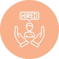 Hired Clean Shape Symbol vector