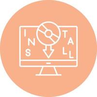Install Minimal Outline Artwork vector