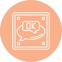 Ok Frame Icon vector