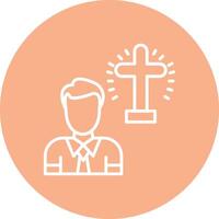 Nun Digital Concept Icon vector