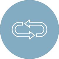 Repeat Simple Line Sketch vector