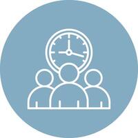 Team Management Handcrafted Digital Icon vector