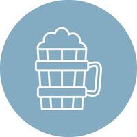Wooden Mug Digital UI Element vector