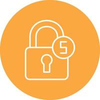 Lock Outlined App Visual vector