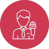 News Anchor Dynamic Web Illustration vector