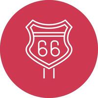 Route 66 Line Style Symbol vector