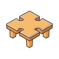Isometric low table illustration for 3D games vector