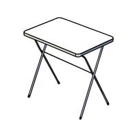 Foldable Table Illustration Portable, Lightweight, and Easy Storage vector