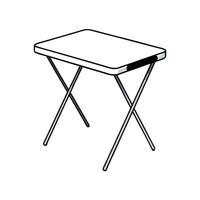 Folding Table Illustration Lightweight, Portable, and Easy Storage vector