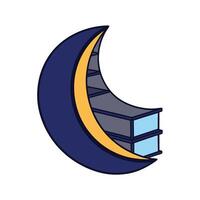 Abstract Moon Building Concept Icon Illustration Isolated Design vector