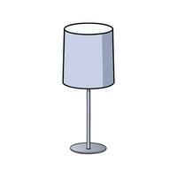Modern table lamp illustration with a cylindrical lampshade vector
