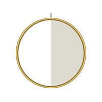 Simple Round Mirror Frame with Two Toned Background vector