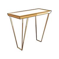 Modern Gold Console Table Illustration on White Background vector