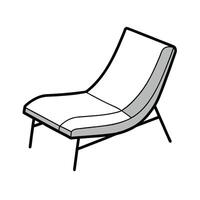 Modern Lounger Illustration Comfortable and Stylish Relaxation Chair vector