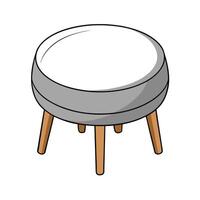Modern stool illustration isolated on white background vector