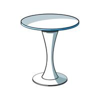 Modern Round Table Illustration with StandOut Design vector
