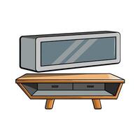 Modern Floating TV Stand and Console Illustration vector