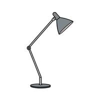 Adjustable gray desk lamp illustration on white vector