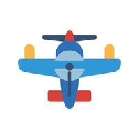 Cartoon airplane icon, colorful, minimalistic, isolated design vector