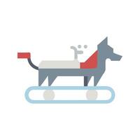 Abstract Geometric Dog Sculpture on Wheels Illustration vector