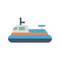 Stylized Hovercraft Illustration on a Black Background vector