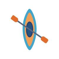 Kayak and Paddle isolated on Black Background vector