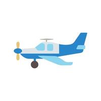 Cartoon Airplane Icon Isolated on Black Background vector