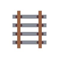 Stylized Railroad Tracks with Ties on Black Background vector