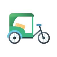 Illustration of a green and gray auto rickshaw vector
