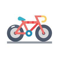 Red bicycle illustration on black background, simple design vector