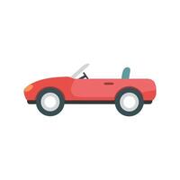 Red Convertible Car Illustration On Black Background vector