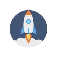 Rocket Launch Illustration, Startup, Innovation, and New Beginnings vector