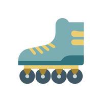 Retro Roller Skate Illustration in Flat Design Style vector